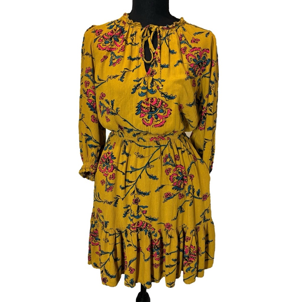 Target Knox Rose Floral Print Keyhole Folkloric
Mini Dress Women's Gold size XS
